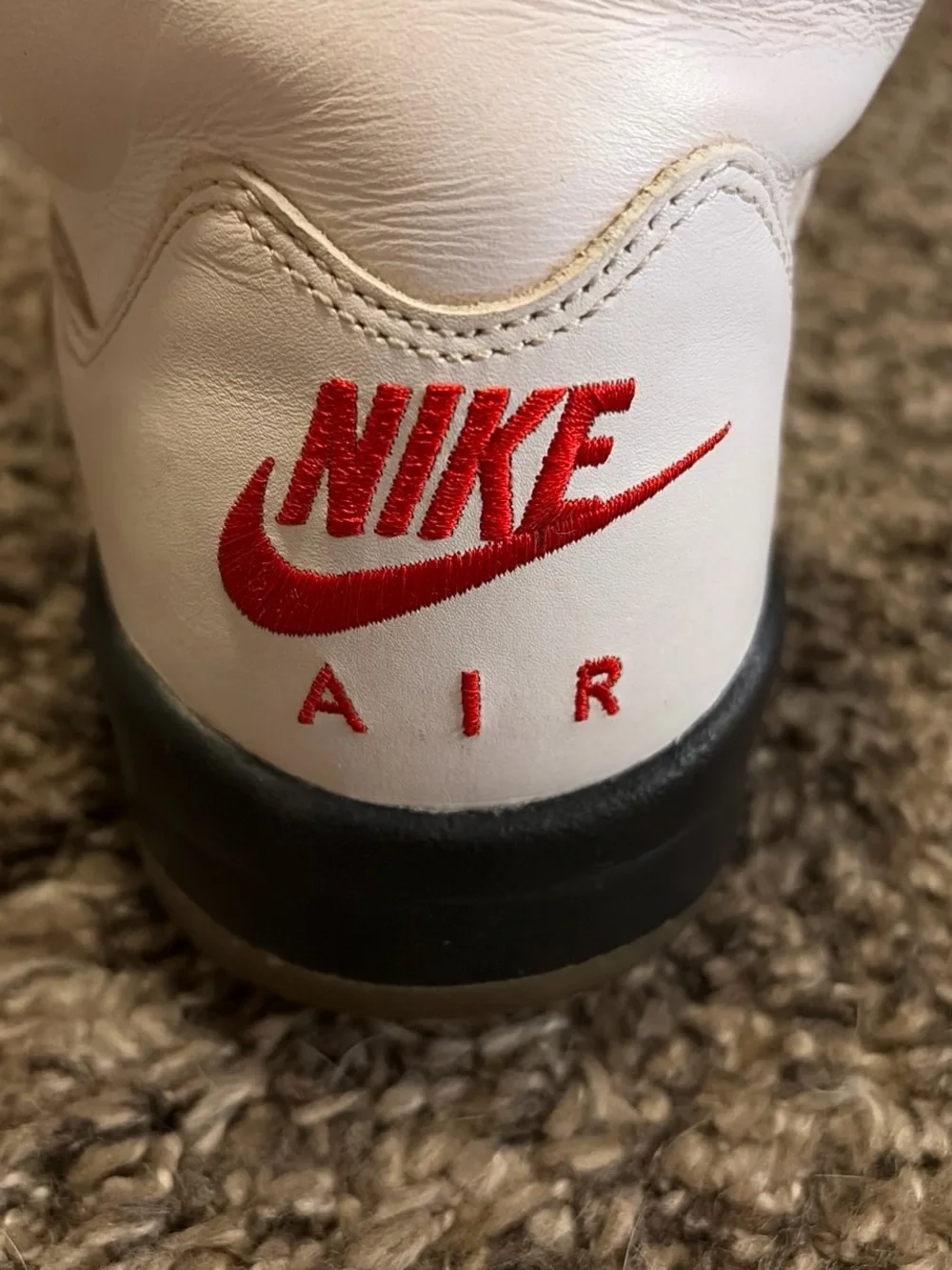 Jordan Shoes Red and White Interior